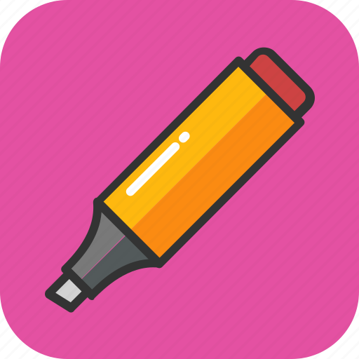 Highlighter, marker, stationery, underline, write icon - Download on Iconfinder