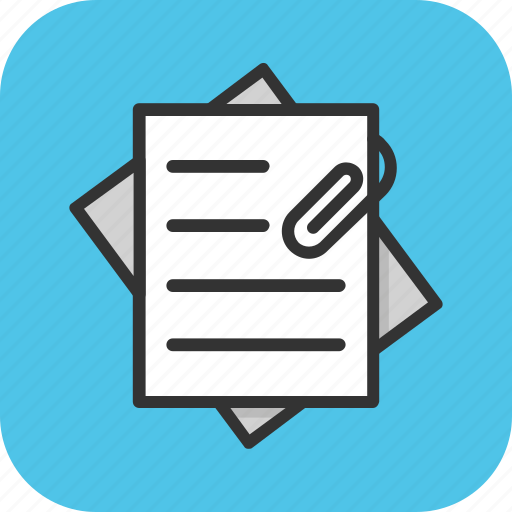 Attachment, document, paper, paper clip, sheet icon - Download on Iconfinder