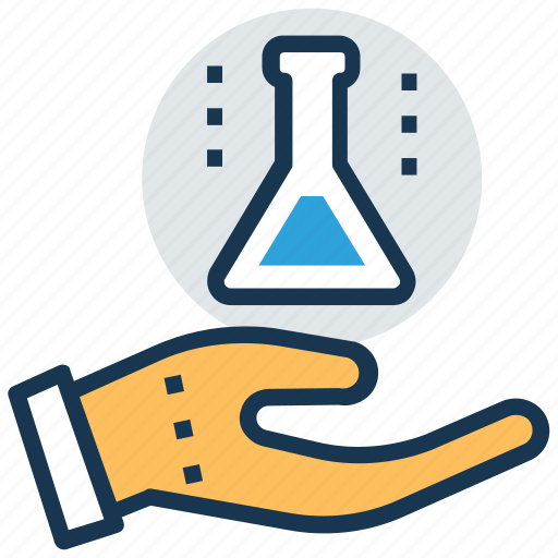 Biochemistry, chemistry lab, conical flask, lab experiment, scientific research icon - Download on Iconfinder