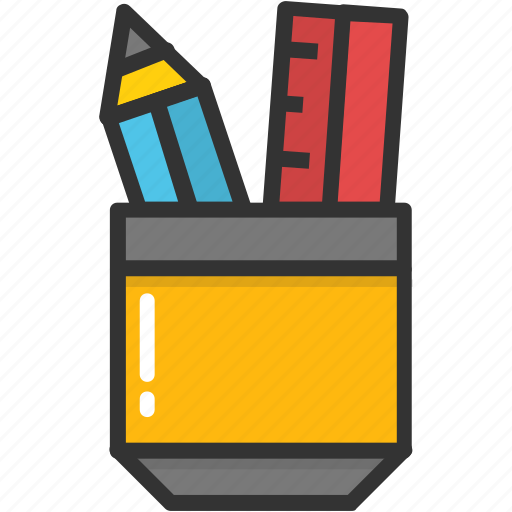 Pen, pencil, pencil case, school, stationery icon - Download on Iconfinder