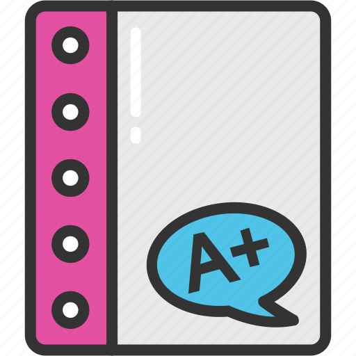 A plus, exam, grade, notebook, result icon - Download on Iconfinder
