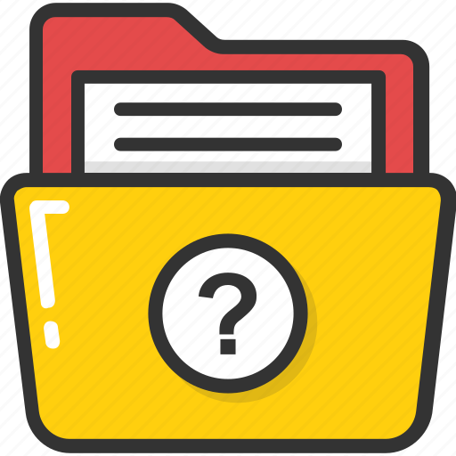 Data, file, folder, help, question icon - Download on Iconfinder