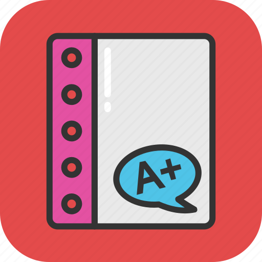 A plus, exam, grade, notebook, result icon - Download on Iconfinder