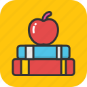 apple, book, education, knowledge, study 