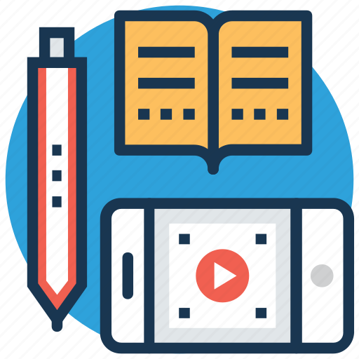 Ebook, online study, video lecture, video lesson, video tutorial icon - Download on Iconfinder
