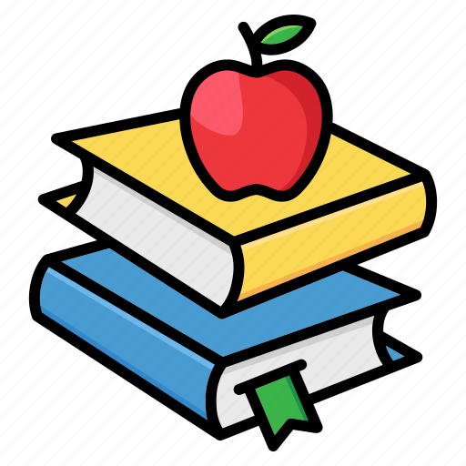 Education, books, studyapple, read, library icon - Download on Iconfinder