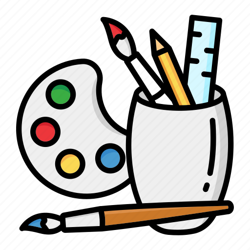 Art, brush, draw, drawing, holder, paintbrush, painting icon - Download on Iconfinder