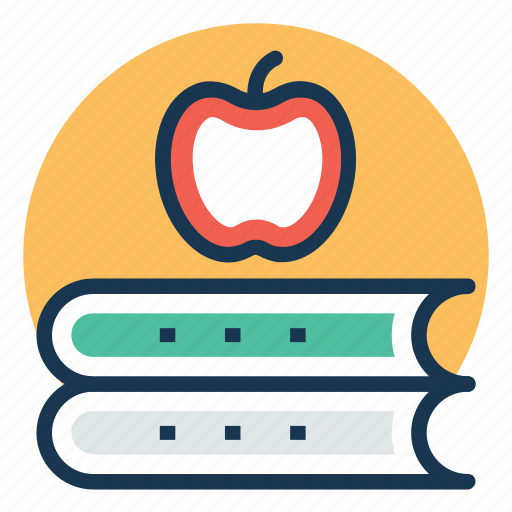 Apple education, apple on book, back to school, education concept, learning icon - Download on Iconfinder