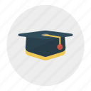 degree, diploma, education, graduation, hat