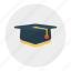 degree, diploma, education, graduation, hat 