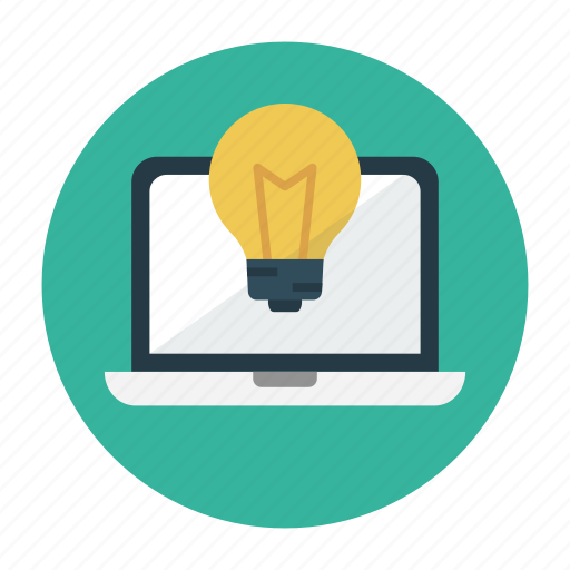 Bulb, creative, idea, lamp, laptop icon - Download on Iconfinder