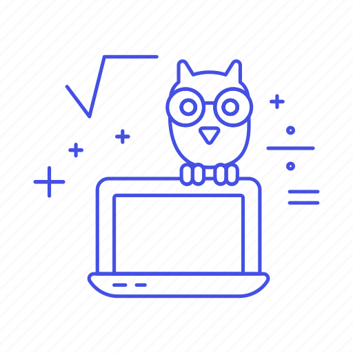 Hooter, calculus, laptop, assignment, math, study, wisdom icon - Download on Iconfinder