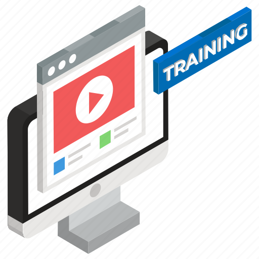 E learning, online study, training video, video lecture, video lesson, video tutorial icon - Download on Iconfinder