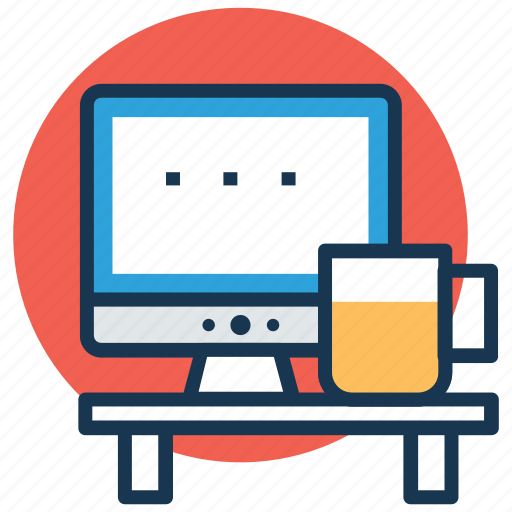 Office desk, work desk, workplace, workspace, workstation icon - Download on Iconfinder