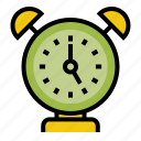 alarm, clock, color, education, outline, time, wake