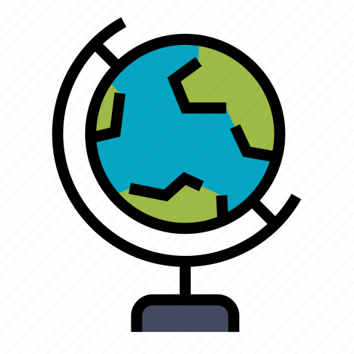 Color, earth globe, education, globe, outline, world icon - Download on Iconfinder