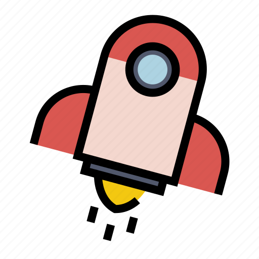 Color, education, launch, outline, rocket, science icon - Download on Iconfinder