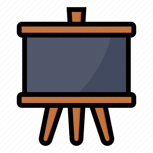 Blackboard, color, education, outline, school icon - Download on Iconfinder