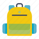 bag, education, flat, school, school bag, student