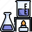 beaker, bunsen, burner, chemical, chemistry, experiment, flask 