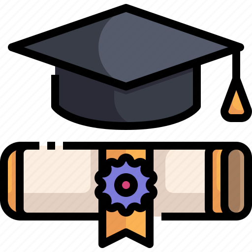 Certificate, degree, education, graduation, hat, scholarship, university icon - Download on Iconfinder