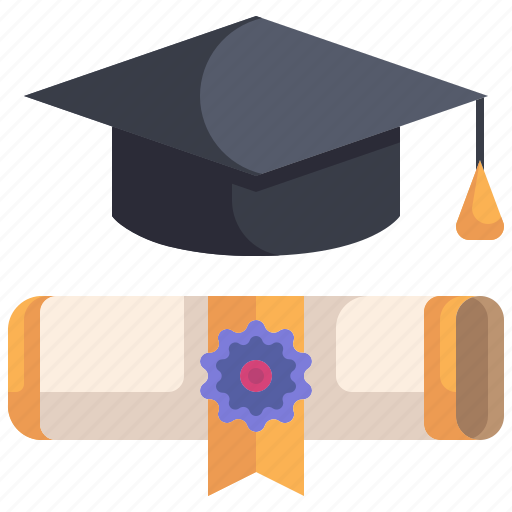 Certificate, degree, education, graduation, hat, scholarship, university icon - Download on Iconfinder