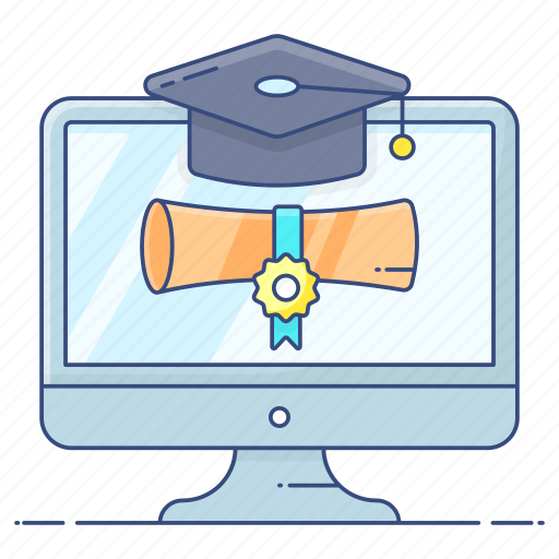 Award certificate, certificate, online, online certificate, online deed, online degree, online diploma icon - Download on Iconfinder