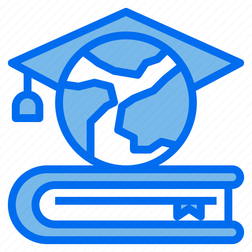 Book, cap, education, globe, graduation, world icon - Download on Iconfinder