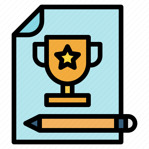 Award, document, education, file, pen icon - Download on Iconfinder