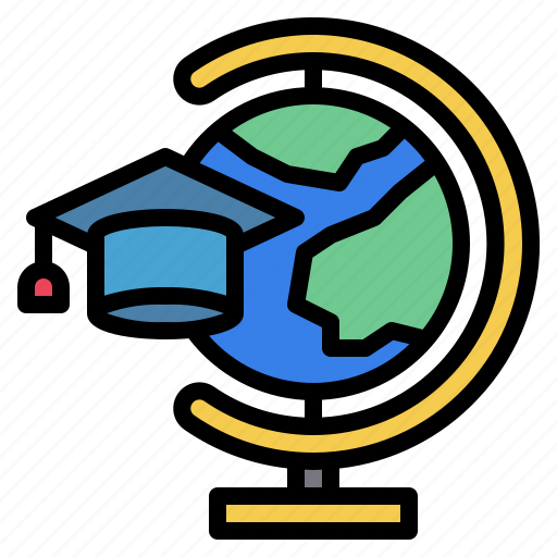 Cap, earth, education, geography, globe, graduation, knowledge icon - Download on Iconfinder