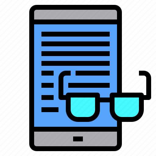 Education, glasses, learning, mobile, phone icon - Download on Iconfinder