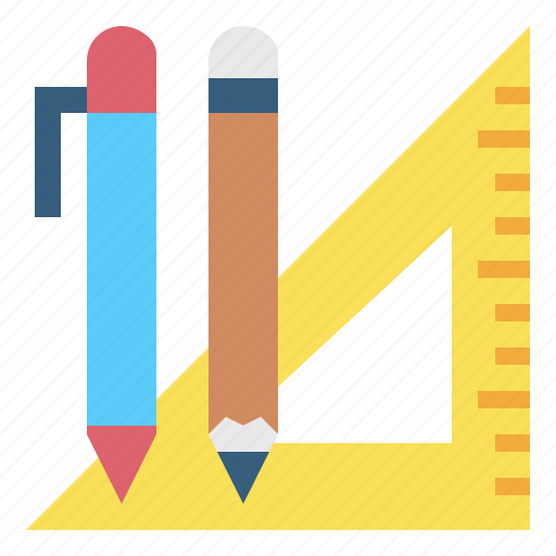 Education, equipment, pencil, ruler, sketc icon - Download on Iconfinder
