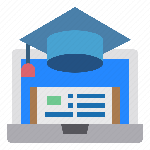 Book, cap, computer, education, graduation, laptop icon - Download on Iconfinder