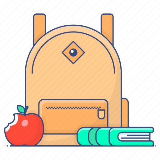 School, bag, backpack, school bag, shoulder bag, knapsack icon - Download on Iconfinder