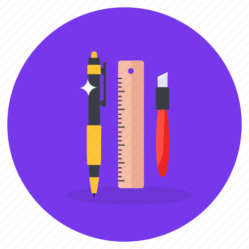 Stationery, items, educational tools, measurement tools, stationery items, sketching tools icon - Download on Iconfinder
