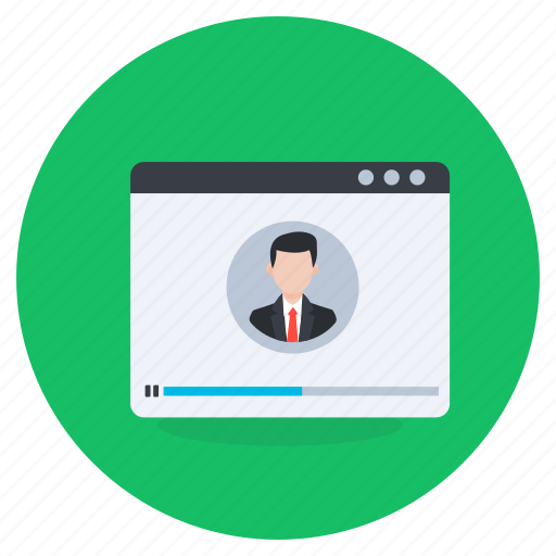 Video, video training, webinar, web user, web chat, distance learning icon - Download on Iconfinder