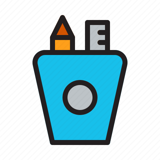 Education, pencil, holder, study, e-learning, school, learning icon - Download on Iconfinder