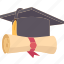 diploma, certificate, graduate, education, college 