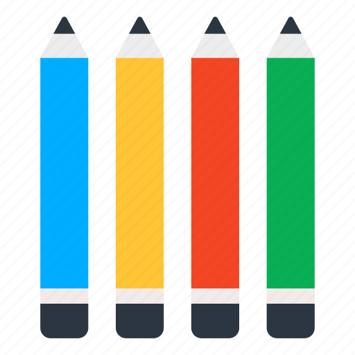 Pencils, crayons, stationery, color pencils, office supplies icon - Download on Iconfinder