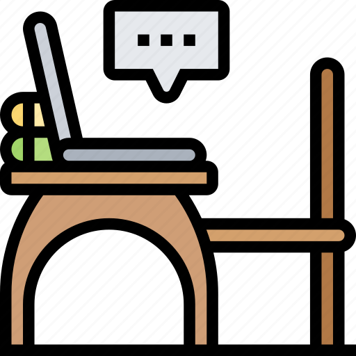 Desk, workplace, furniture, study, room icon - Download on Iconfinder