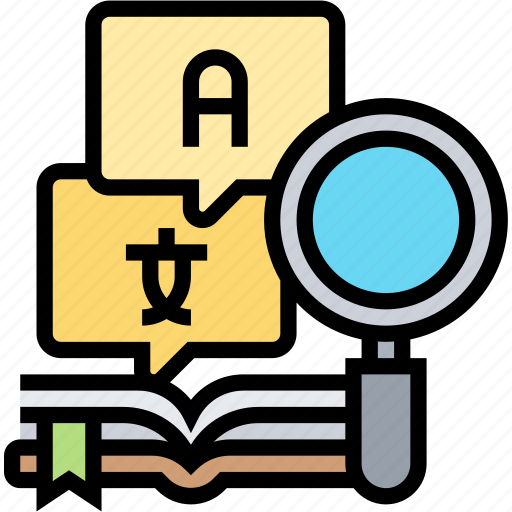 Dictionary, translation, language, words, search icon - Download on Iconfinder