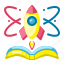 boost, knowledge, book, rocket, launch, startup, education 