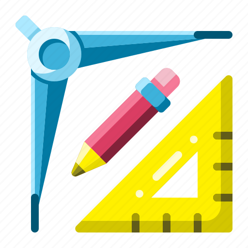 Draft, tool, pencil, ruler, measure, compass, geometry icon - Download on Iconfinder