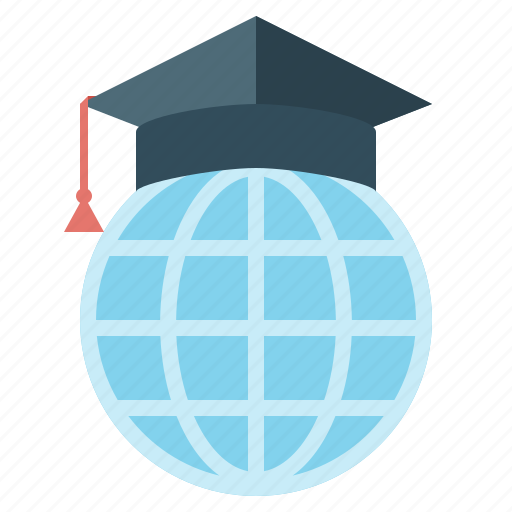 Education, global, e-learning, earth, student cap icon - Download on Iconfinder