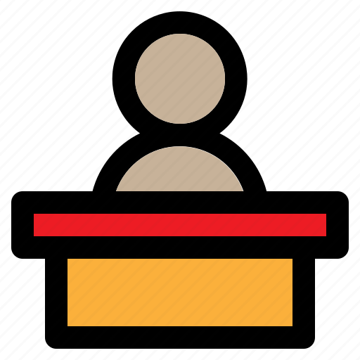 Board, desk, public speaking, student, study, table icon - Download on Iconfinder