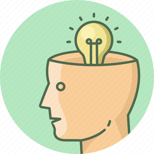 Face, human, brain, bulb, head, light, man icon - Download on Iconfinder