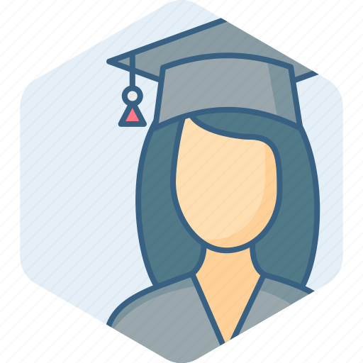 Girl, graduate, university, education, woman icon - Download on Iconfinder