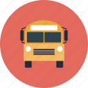school, transportation, equipment, bus, object, item, schoolbus, college, learning, vehicle, education, public