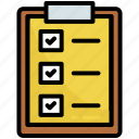checklist, clipboard, list, task, exam, todo list, paper
