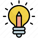 creative, creativity, idea, solution, pencil, light, lamp